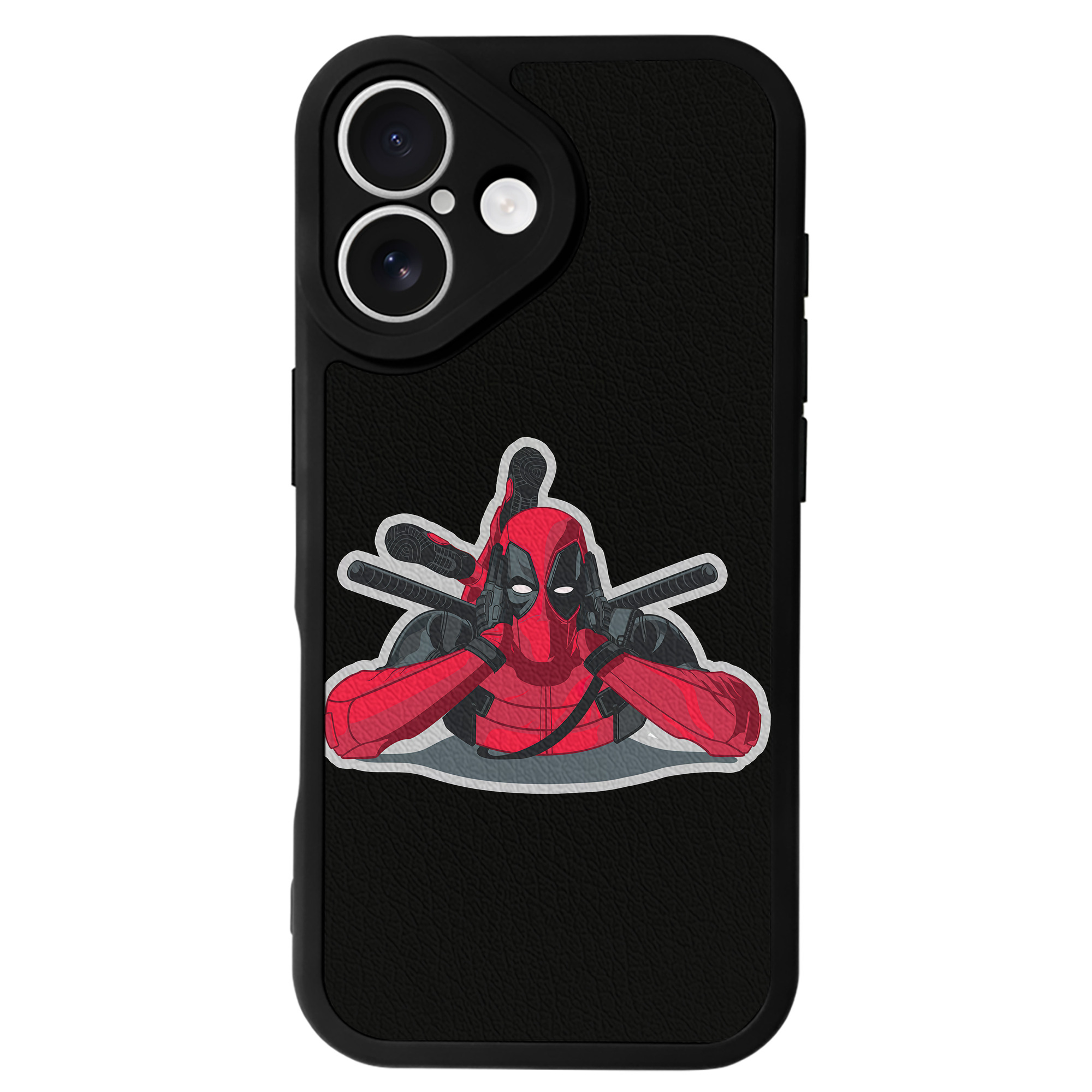 （画像用） Deadpool デッドプール 【iPhone 16シリーズ対応】シリコンスマホケース（レザー調） 材質：シリコン